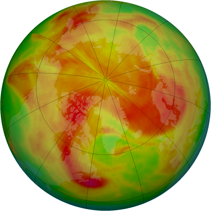 Arctic ozone map for 22 April 1981